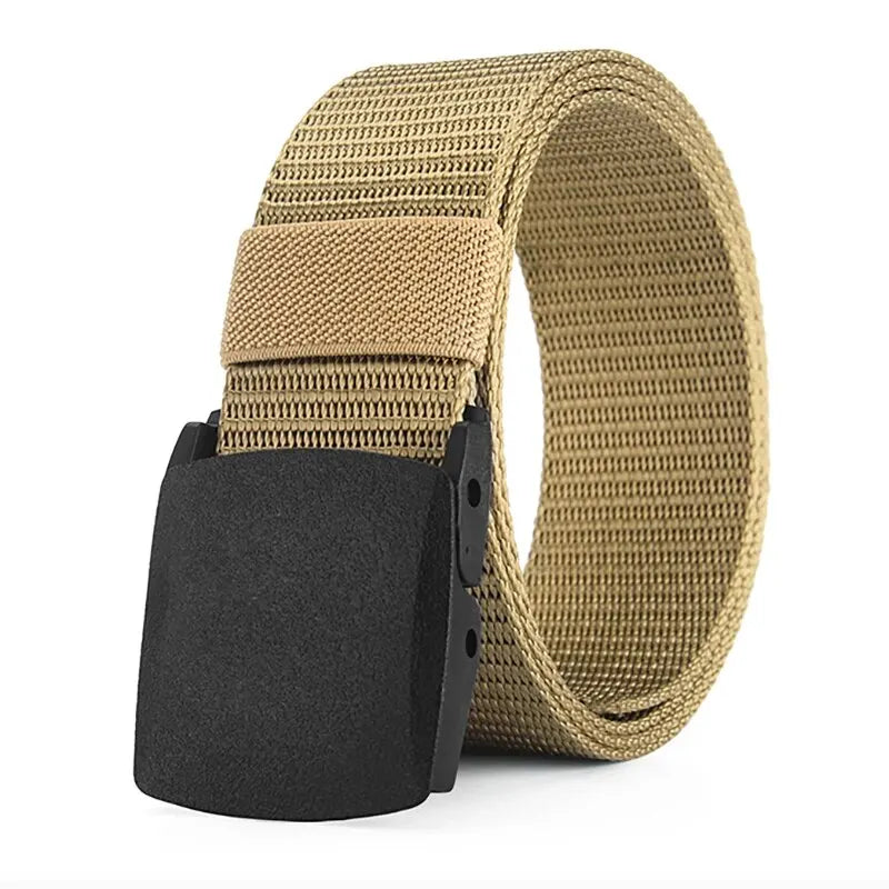 Men's Belt Outdoor Casual Canvas Belt Metal Free Training Nylon Tactical Belt Wi