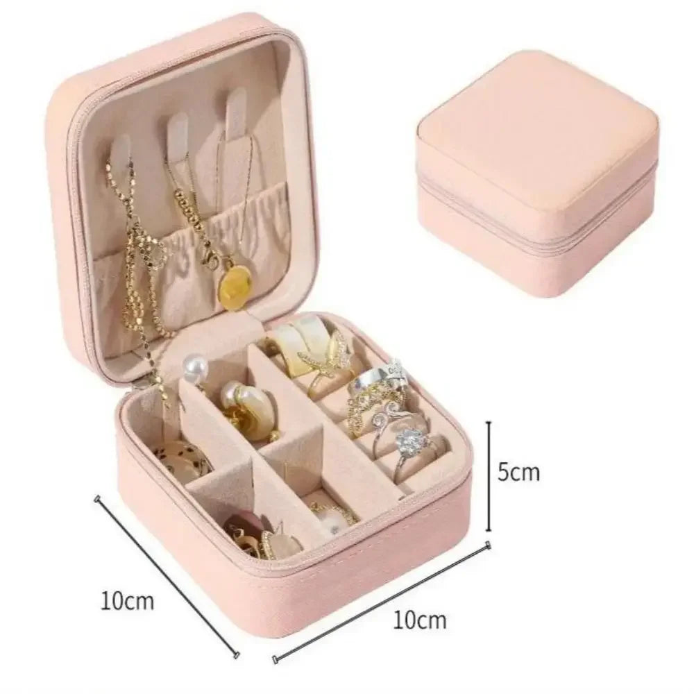 Mini Jewelry Storage Box Home Travel Earrings Necklace Storage Case Women Ring O