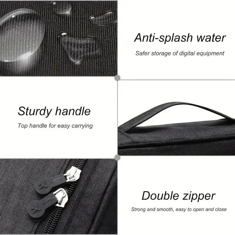 Cable Storage Bag Waterproof Digital Electronic Organizer USB Data Line Charger