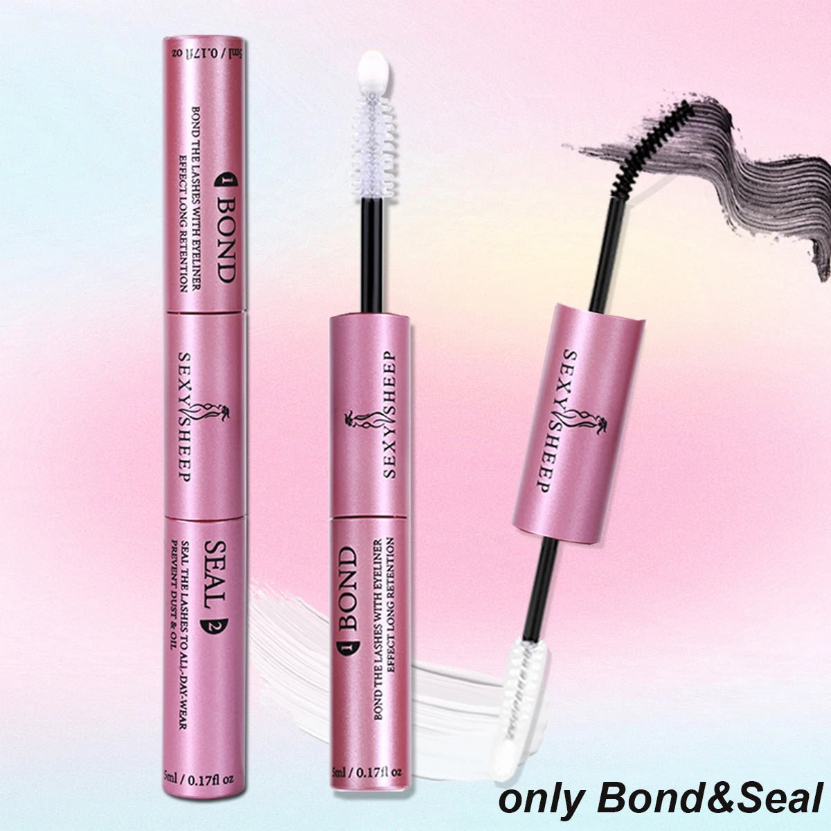 Lash Cluster Bond and Seal Waterproof Glue for Eyelash Clusters 10ml 2-in-1 Super Hold Long-Lasting Home Use Strong Hold
