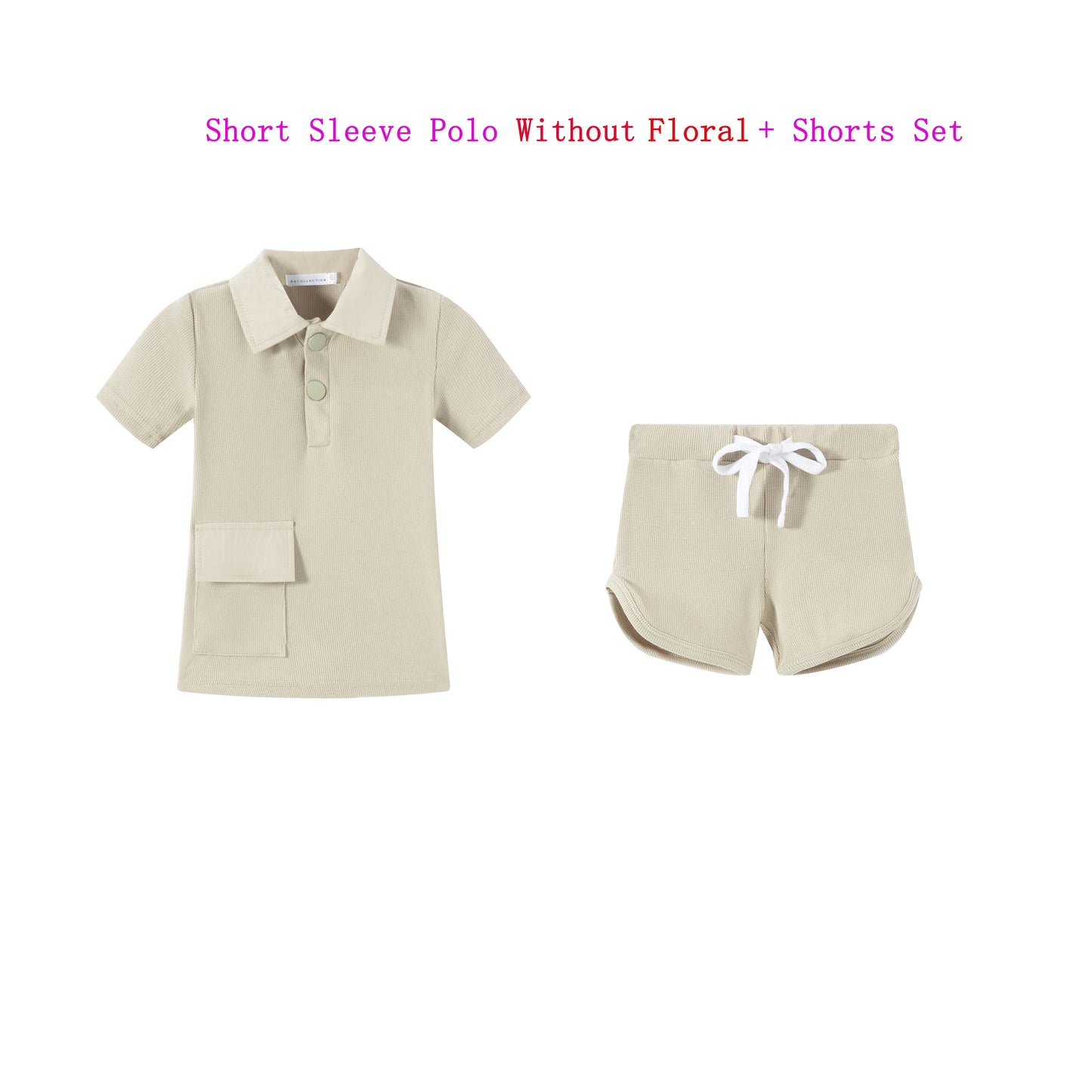 AS 2025 Children's Clothing Baby Girl Clothes Boys Ribbed Print Children's Sets For Summer Spring Kids Clothing