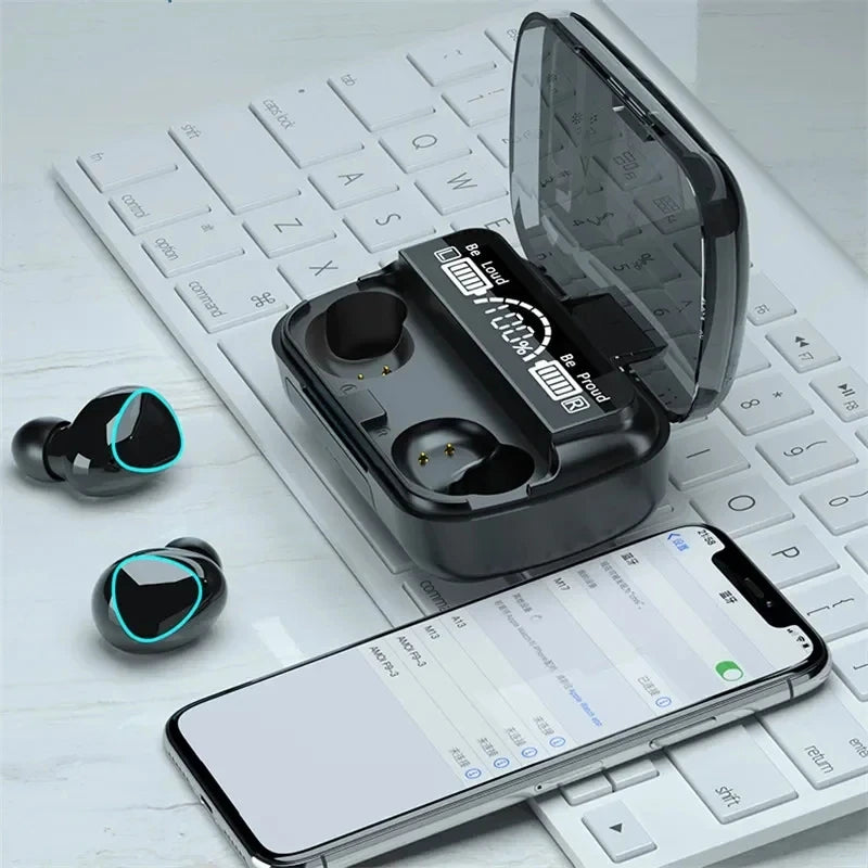 Bluetooth 5.1 Headphones TWS Wireless Earphone Sport Noise Cancelling Headsets Touch Control 3500mAH Earbuds for iPhone Xiaomi