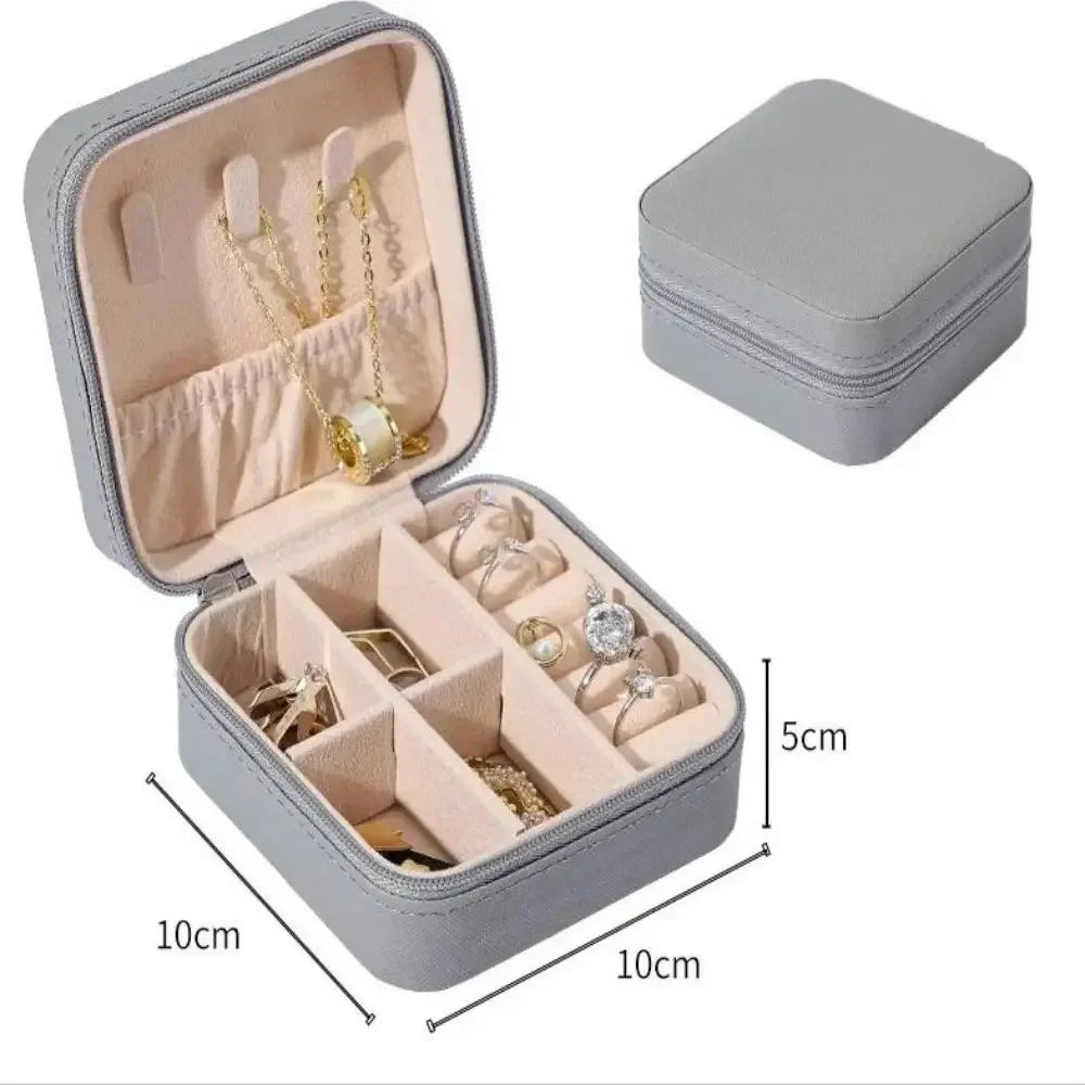 Mini Jewelry Storage Box Home Travel Earrings Necklace Storage Case Women Ring O