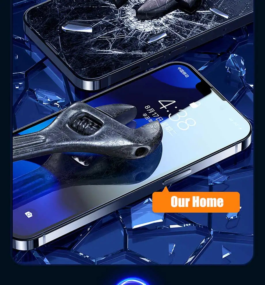 4PCS Tempered Glass for iPhone 11 12 13 14 15 16 Pro XR X XS Max 12 13 Mini 7 8 Plus Glass