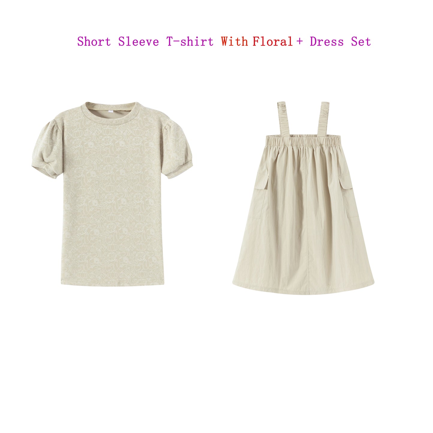 AS 2025 Children's Clothing Baby Girl Clothes Boys Ribbed Print Children's Sets For Summer Spring Kids Clothing