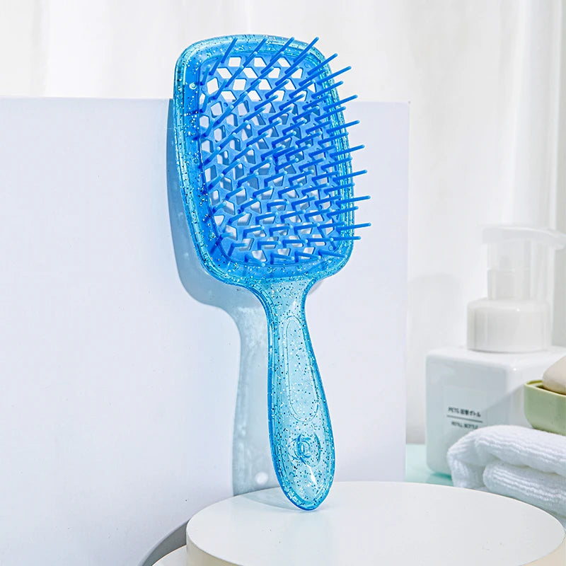 1pcs Tangled Hair Comb Detangling Hair Brush Massage Combs Hollow Out Wet Curly Hair Brushes Home Salon DIY Combs Hairdressing