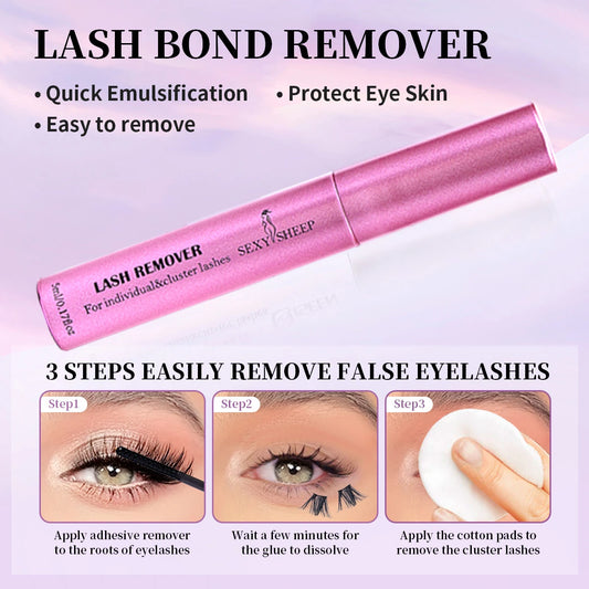 Lash Cluster Bond and Seal Waterproof Glue for Eyelash Clusters 10ml 2-in-1 Super Hold Long-Lasting Home Use Strong Hold