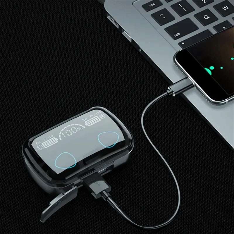 Bluetooth 5.1 Headphones TWS Wireless Earphone Sport Noise Cancelling Headsets Touch Control 3500mAH Earbuds for iPhone Xiaomi