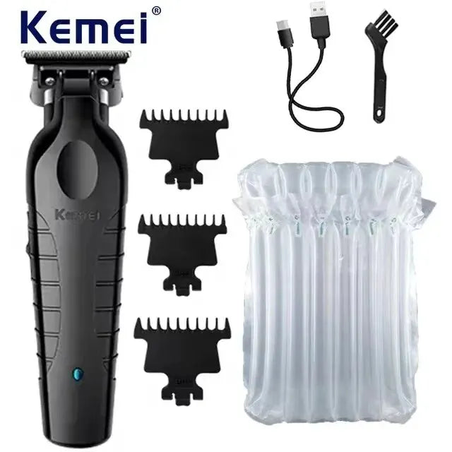 Kemei Men's Cordless Hair Clipper USB Rechargeable Electric Hair Clipper km032 T