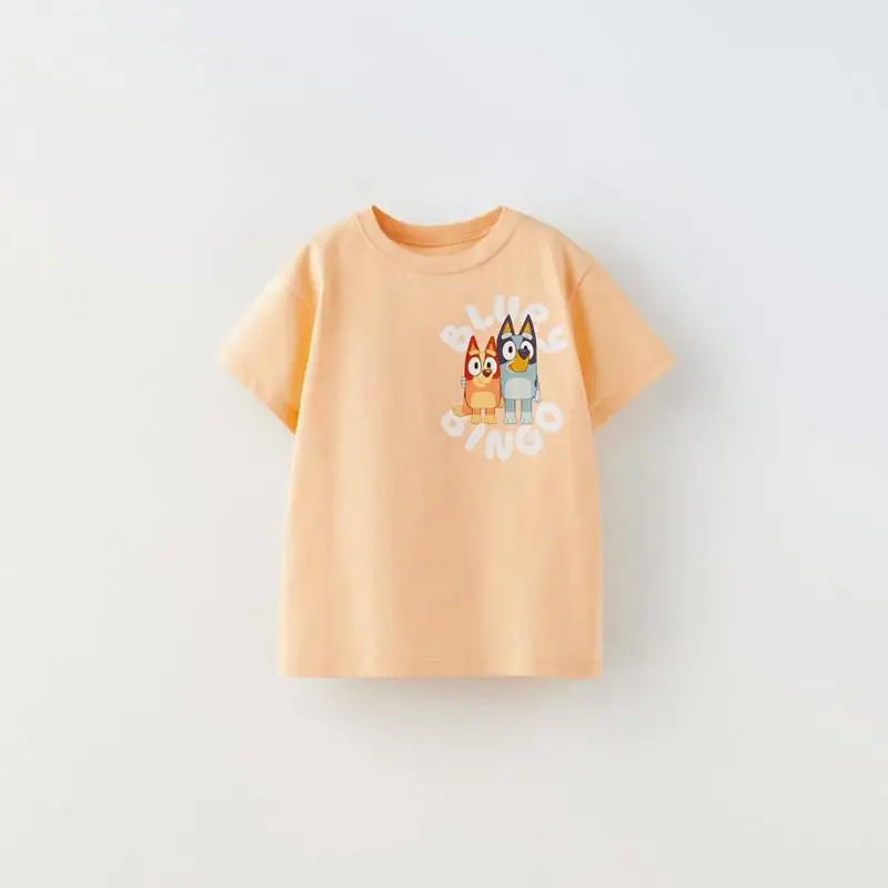 Summer Children T-shirt Printed Cartoon Fashion Baby Boy Girl Short Sleeve Tops Tees Kids Clothing Round Collar Tshirts 2024 NEW