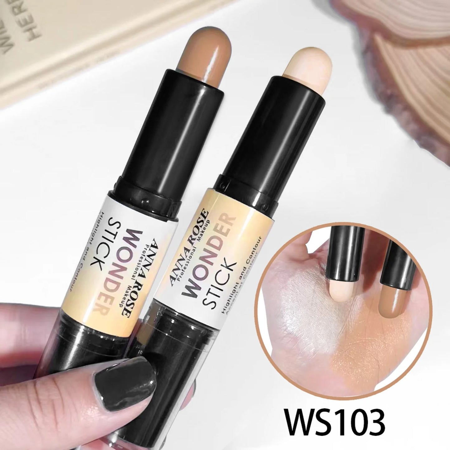Double-headed Highlight&Contour Stick Face Nasal Shadow Water Proof Lasting Multifunctional Makeup Pen