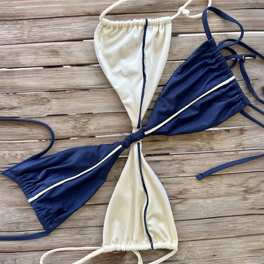 Bandeau Biquini 2025 Sexy Women Swimsuit Female Swimwear Micro Bikini Set Swimming Suit Beachwear Shiny Blue Brazilian Biquini