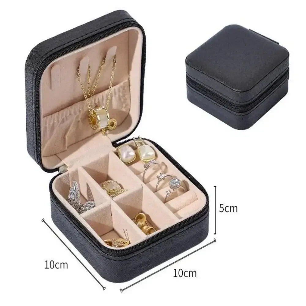 Mini Jewelry Storage Box Home Travel Earrings Necklace Storage Case Women Ring O