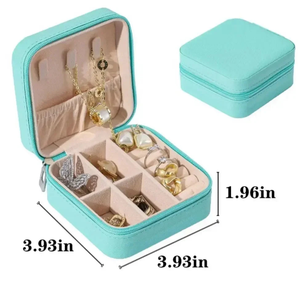 Mini Jewelry Storage Box Home Travel Earrings Necklace Storage Case Women Ring O