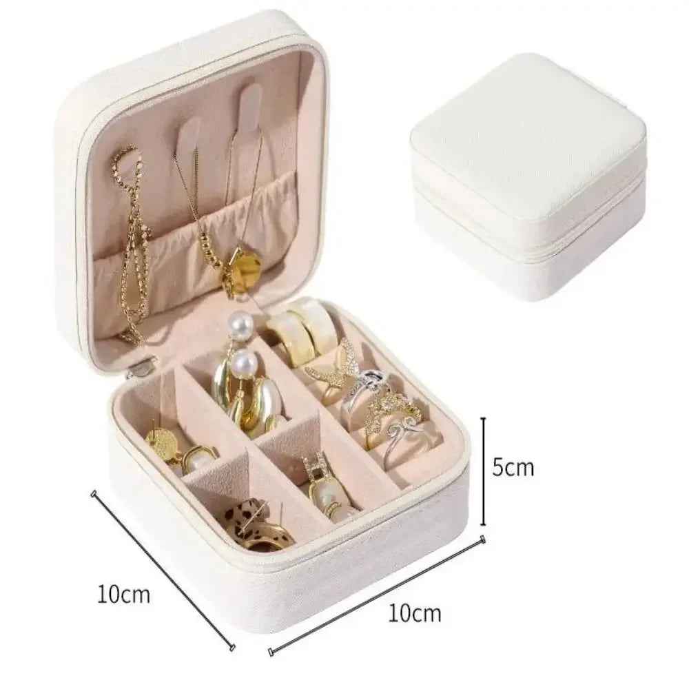 Mini Jewelry Storage Box Home Travel Earrings Necklace Storage Case Women Ring O