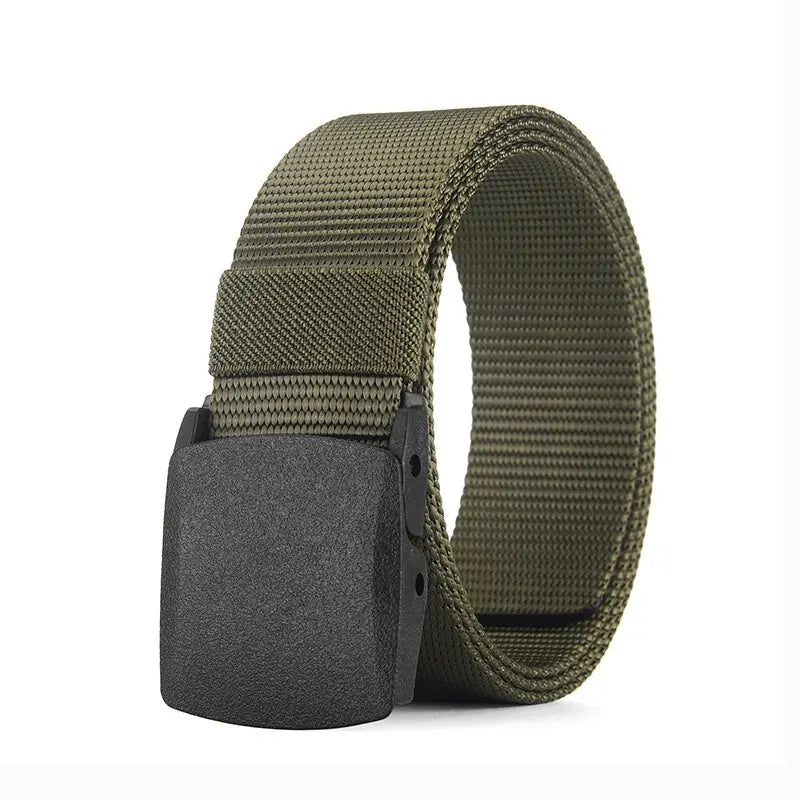 Men's Belt Outdoor Casual Canvas Belt Metal Free Training Nylon Tactical Belt Wi