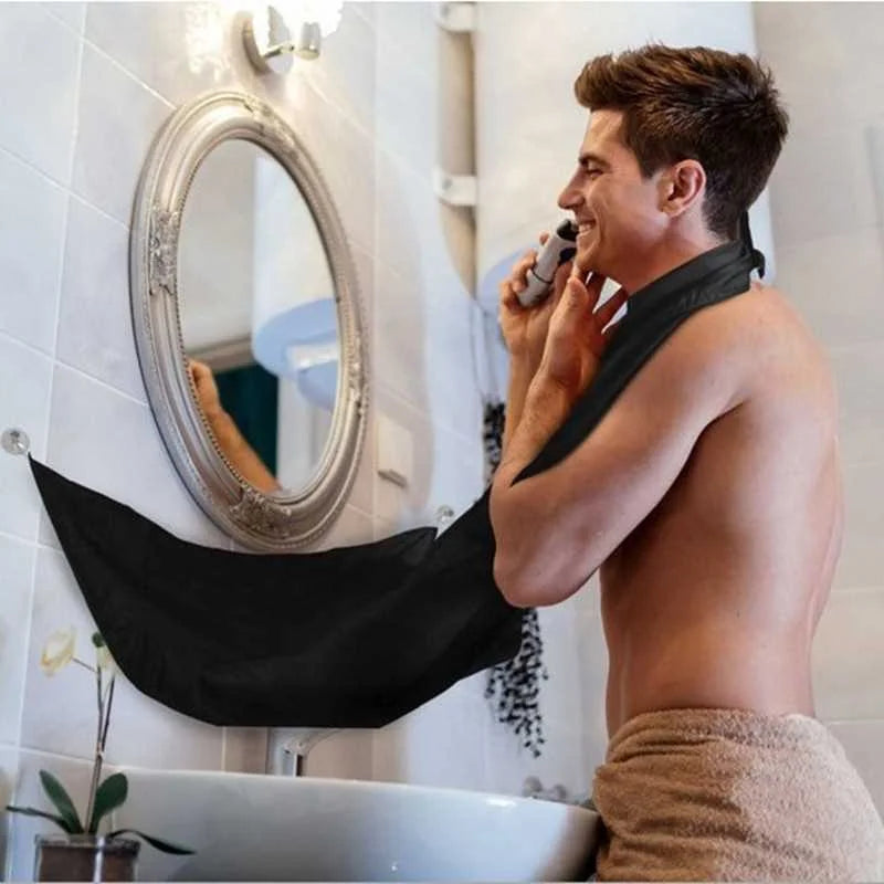 Man Bathroom Apron Male Beard Apron Razor Holder Hair Shave Beard Catcher Waterp