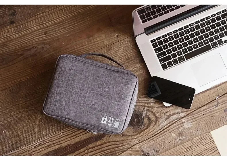Cable Storage Bag Waterproof Digital Electronic Organizer USB Data Line Charger