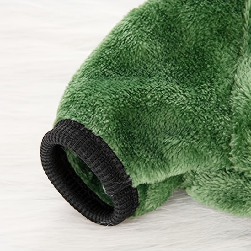 Cute & Comfy Dino Costume for Small Pets - Easy-Pullover, Knit Dinosaur Outfit for Dogs & Cats