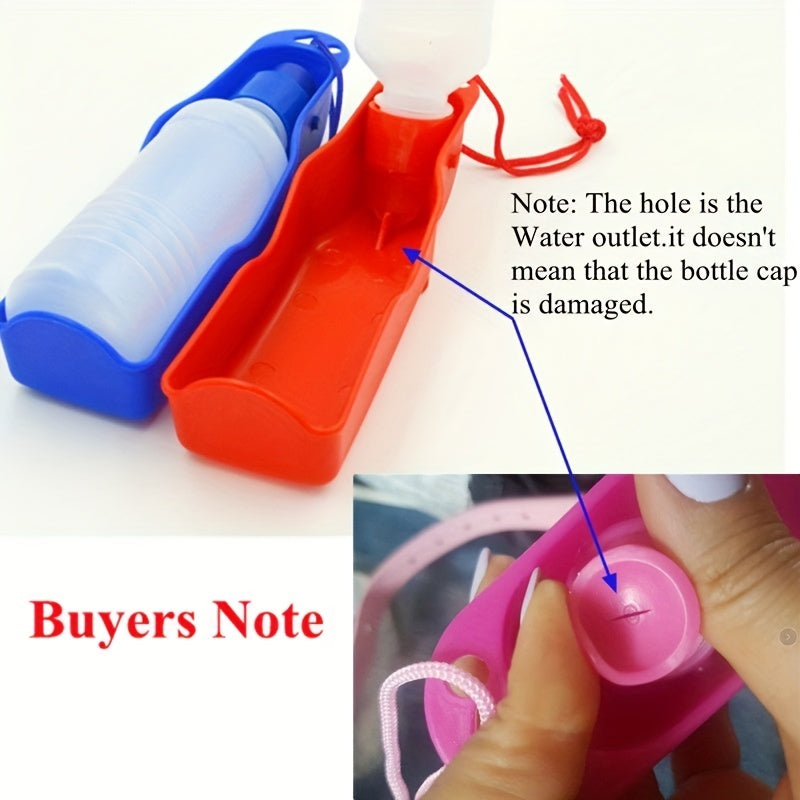 250ml/500ml Foldable Water Bottle For Dogs, Portable Plastic Water Dispenser Outdoor Dog Water Feeder