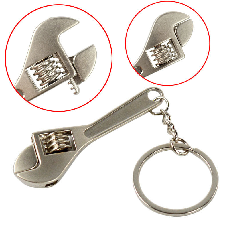 1pc 11.5cm/4.6inch Mini Wrench Tool Keychain Wrench Key Ring Pendant Keychain Creative Mini Activity Wrench Keychain Wrench Keychain