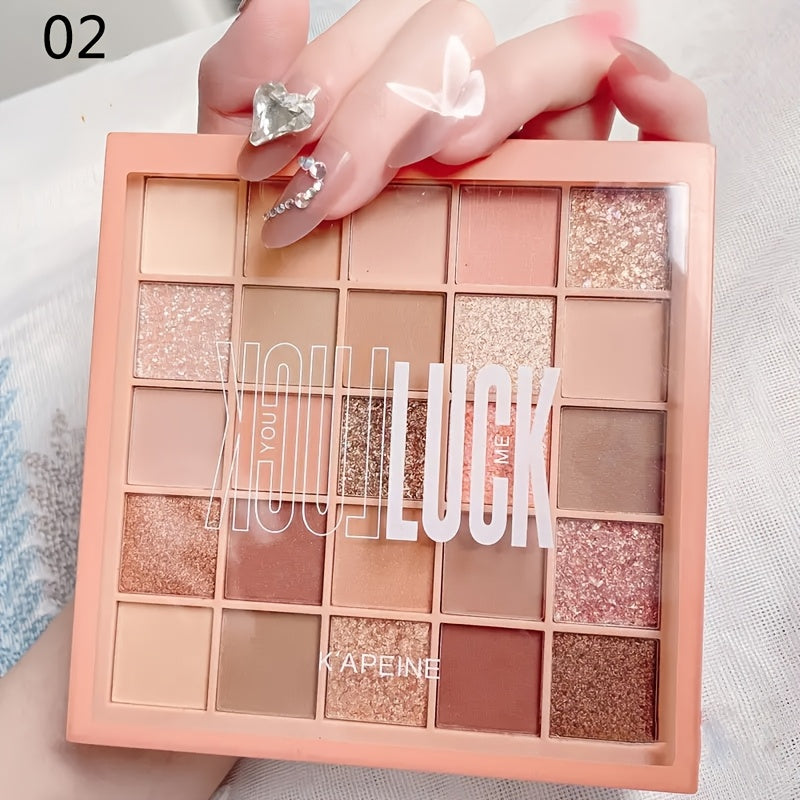 25 Colors Makeup Earth Color Beauty Eyeshadow Glitter Eyeshadow, Easy To Apply Long Lasting Makeup Waterproof Sweat Proof Eyeshadow Make Up Gift Set For Music Festival