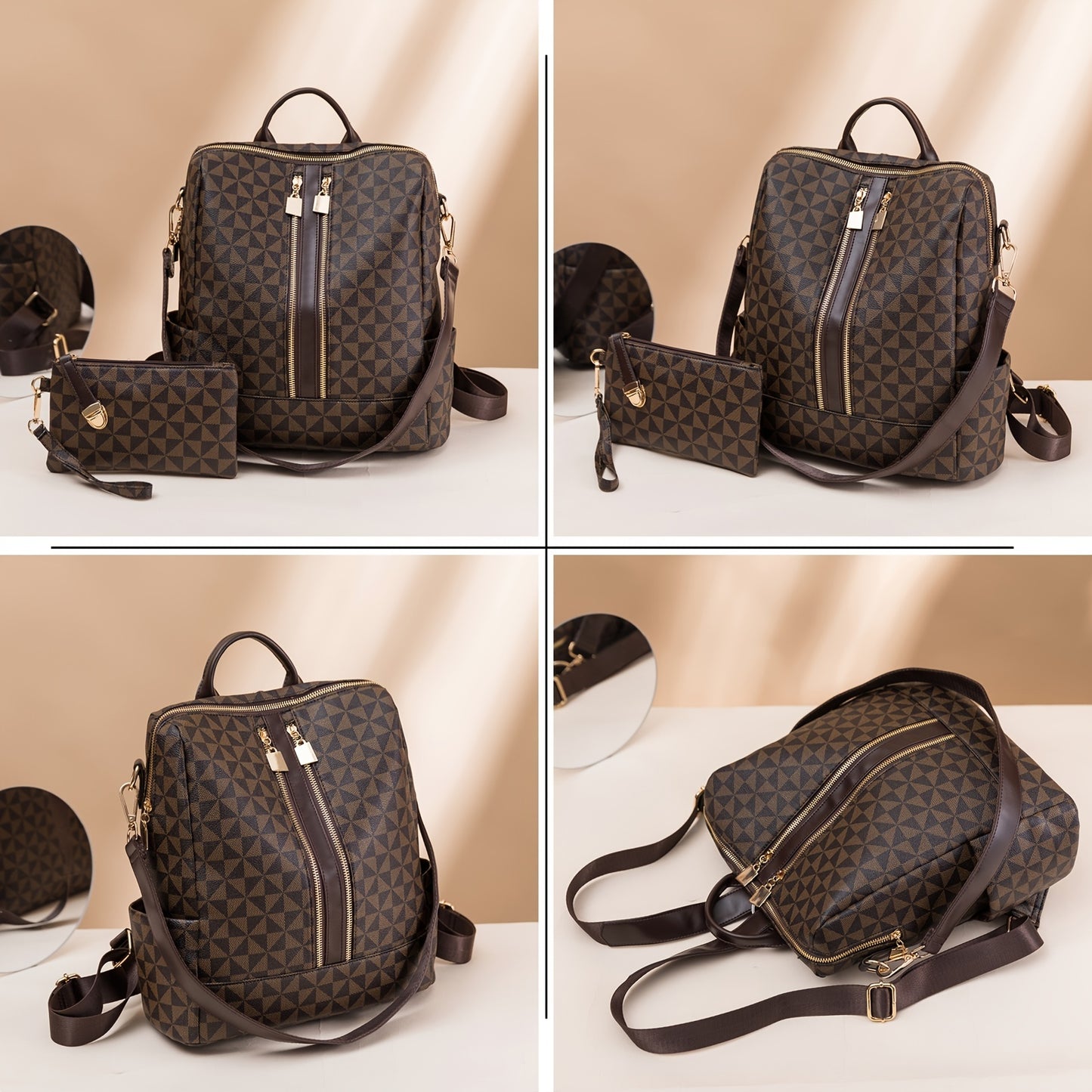 Trendy Womens Retro Backpack - Large, Secure & Fashion-Forward Prints - 2022 New Release - Perfect for Travel, Work & Leisure