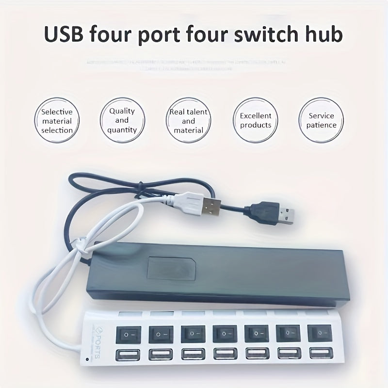 1pc 4-port/7-port USB Connector