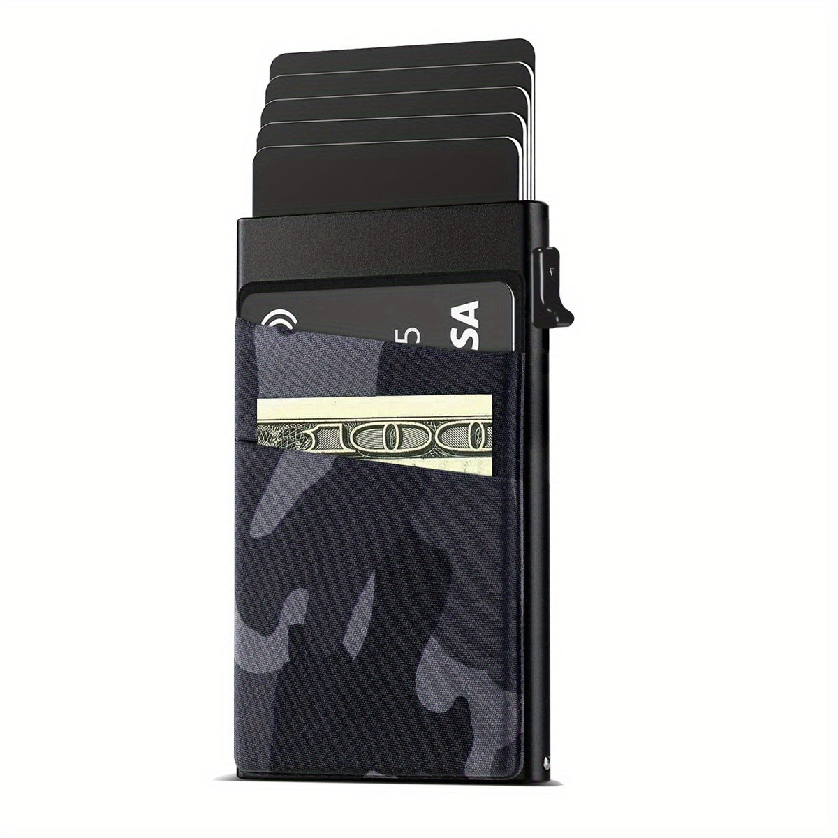 RFID-Secure Aluminum Credit Card Holder - Pop-Up Access, Slim & Lightweight - Perfect Gift for Men