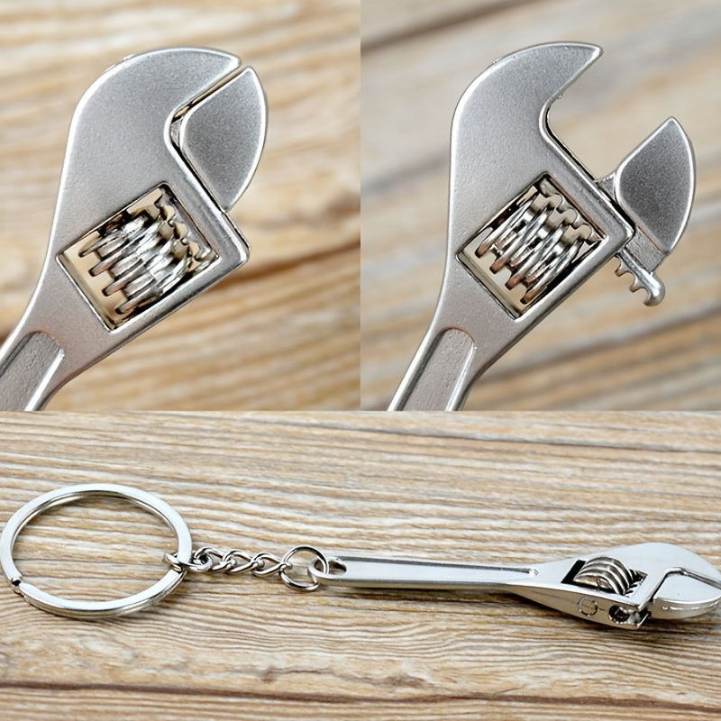 1pc 11.5cm/4.6inch Mini Wrench Tool Keychain Wrench Key Ring Pendant Keychain Creative Mini Activity Wrench Keychain Wrench Keychain