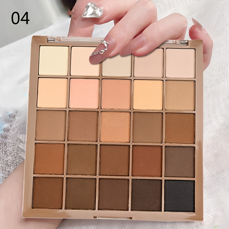 25 Colors Makeup Earth Color Beauty Eyeshadow Glitter Eyeshadow, Easy To Apply Long Lasting Makeup Waterproof Sweat Proof Eyeshadow Make Up Gift Set For Music Festival