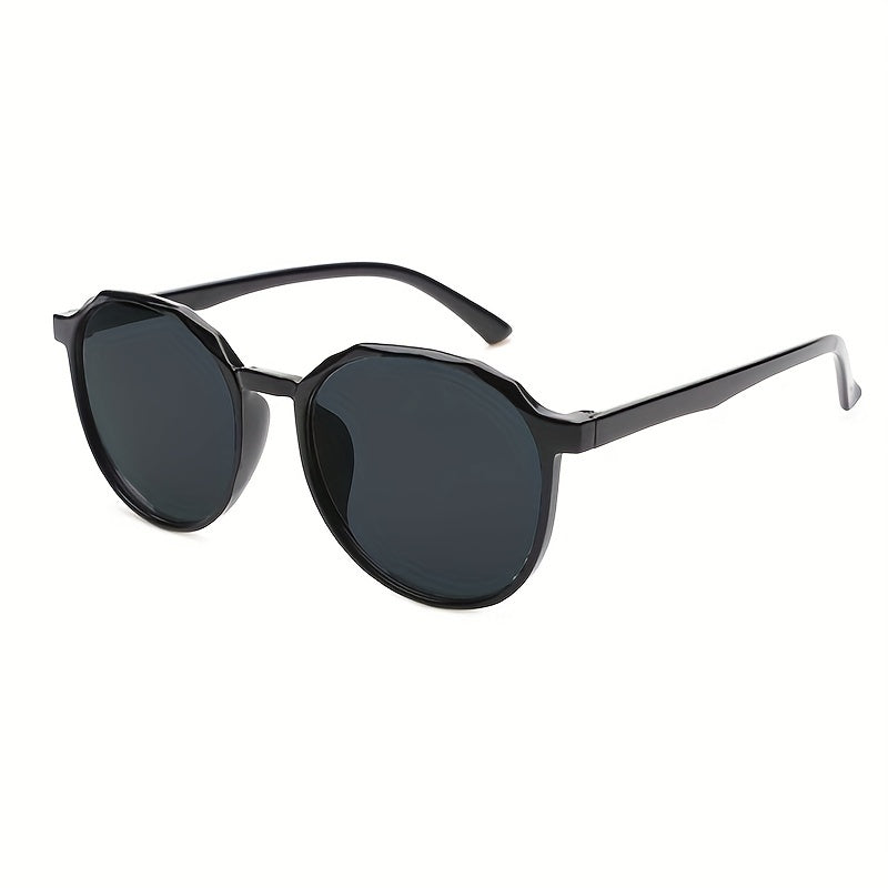 Black Round Frame Classic Casual Sunshade Eyewear