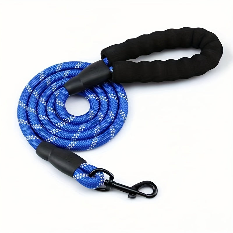 Reflective Dog Leash With Comfortable Padded Handle - Double Heavy Duty Traction Rope For Strong Dogs - Enhance Safety And Control On Walks