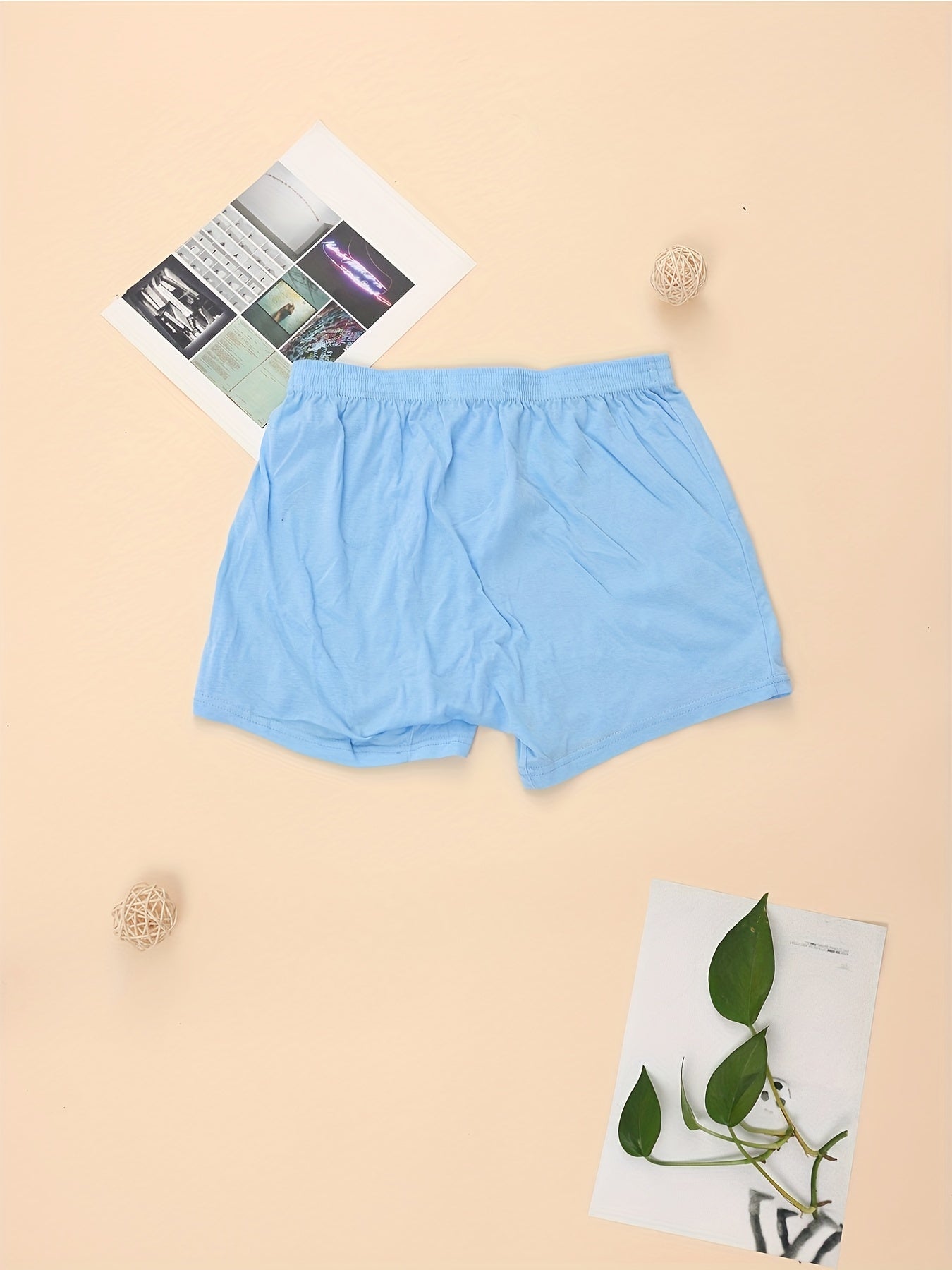 Men's Cotton Home Loose High Waist Deep Crotch Underwear Pajama Pants