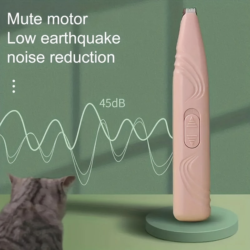1pc pet shaver Professional Electric Pet Clippers For Cats And Dogs - Trims Foot Hair And Paw Hair With Precision And Ease (Batteries NOT Included)