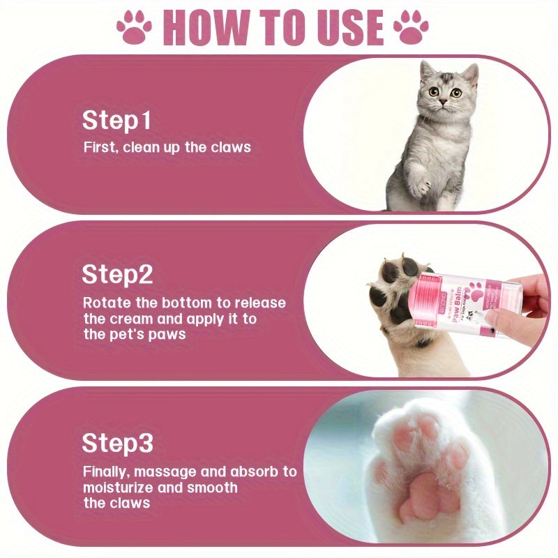 ROZINO Cat Paw Balm - 40g Natural Moisturizing & Repairing Pet Foot Care Stick, Portable, Non-Greasy Formula with Fresh Scent