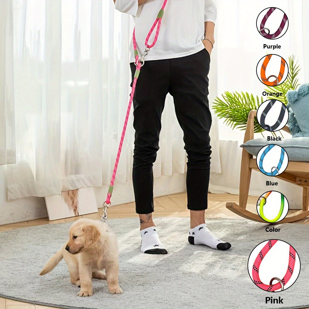Reflective Hands-Free Dog Leash For Hiking, Walking, And Running - Adjustable Waist And Crossbody Rope For Small And Large Dogs - Bungee Leash For Shock Absorption And Comfort