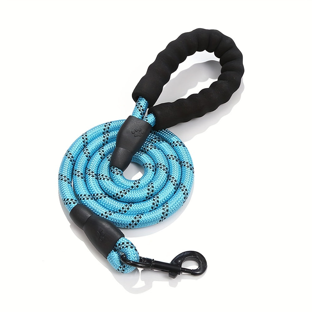 Reflective Dog Leash With Comfortable Padded Handle - Double Heavy Duty Traction Rope For Strong Dogs - Enhance Safety And Control On Walks