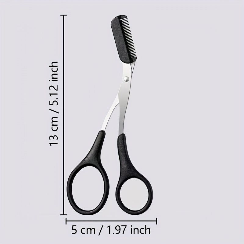 Stainless Steel Eyebrow Shaping Cut Scissors Comb Hair Remover Beauty Tool (Eyebrow Scissors)