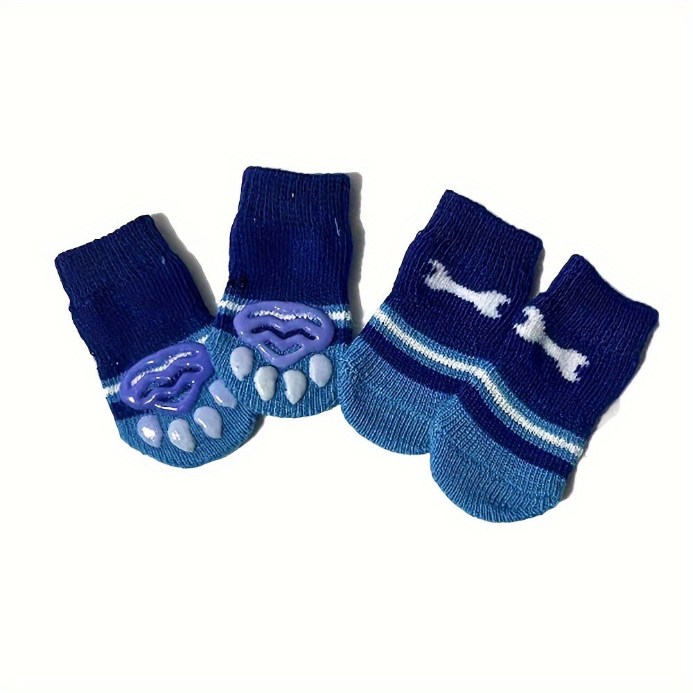 Keep Your Furry Friend Safe with 4pcs Pet Socks for Dogs & Cats!