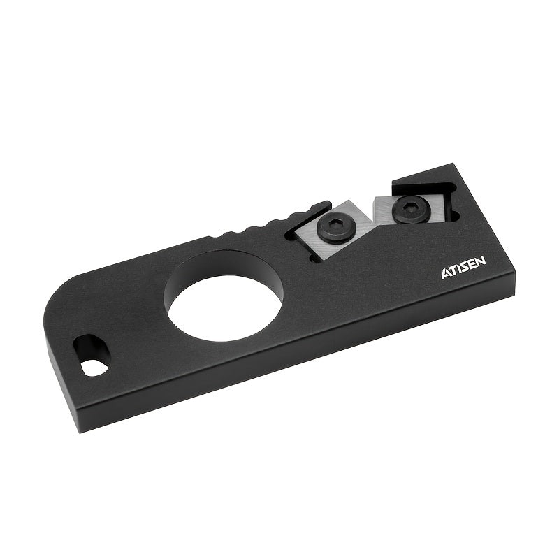 Versatile & Portable Aluminum Knife Sharpener - Perfect V-Grind Edge for Razor-Sharp Results, Ambidextrous Design