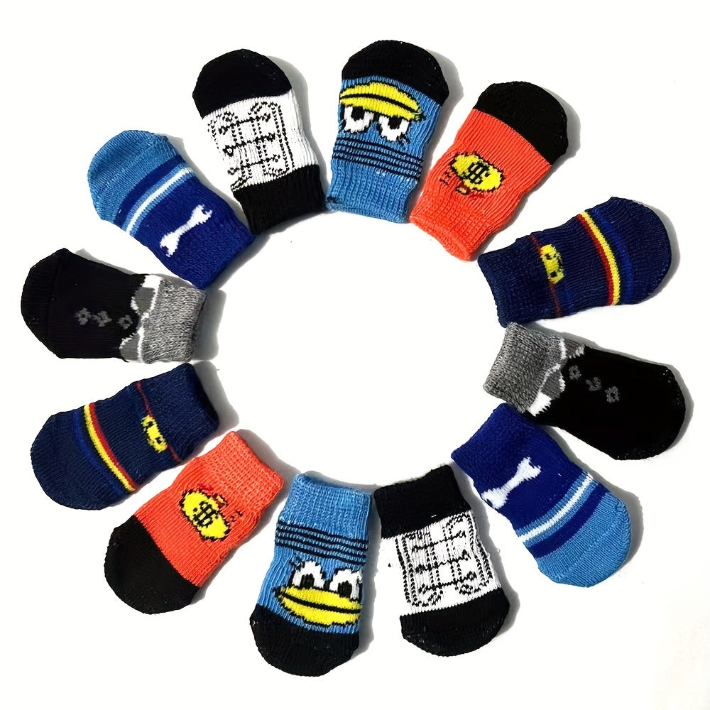 Keep Your Furry Friend Safe with 4pcs Pet Socks for Dogs & Cats!