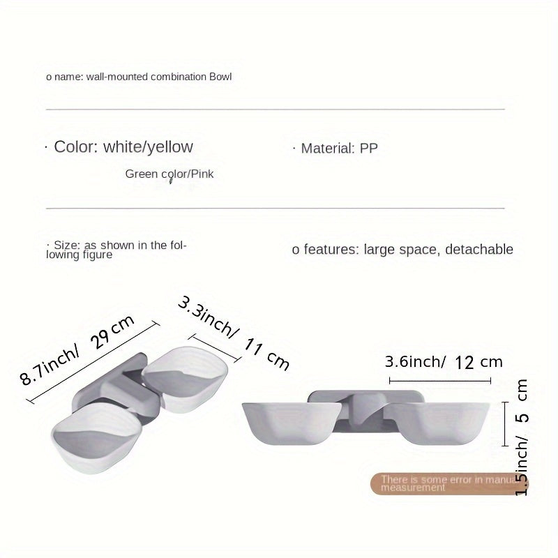 Elevated Cat Bowls Set - No Spill, Anti-Vomiting, Easy to Clean, Perfect for Indoor Cats