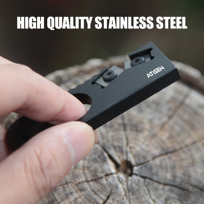 Versatile & Portable Aluminum Knife Sharpener - Perfect V-Grind Edge for Razor-Sharp Results, Ambidextrous Design