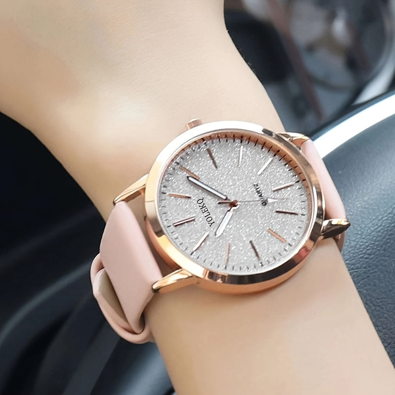 2pcs/Set Quartz Watch Fancy Women Watches Jewelry Sophisticated And Stylish Women Watch