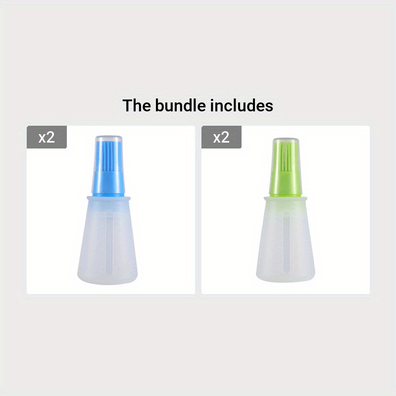 1pc Multi-Use Silicone Oil Brush and Dispenser - Easy-to-Clean, Leakproof, for Grilling, Baking & BBQ