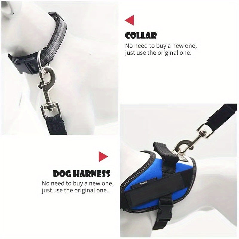 Retractable Pet Safety Seat Belt - 1pc Dog & Cat Car Travel