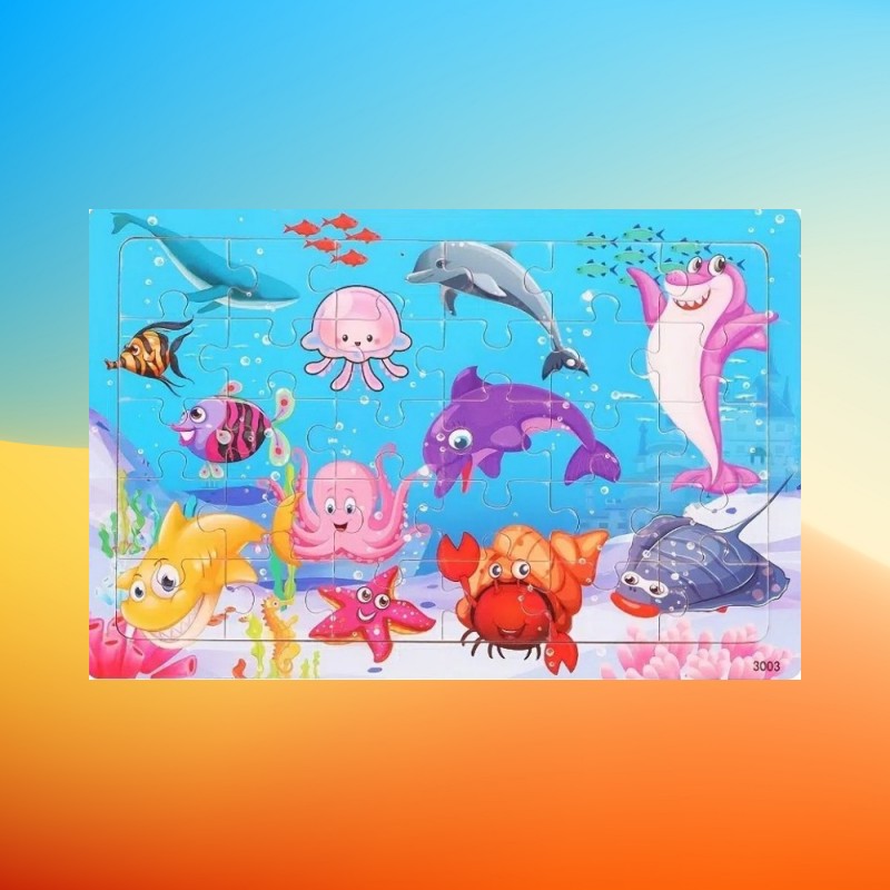 30PCS Colorful Jigsaw Puzzles For Kids Age 3-5 Preschool Educational Brain Teaser Boards Toys Toddler Children Learning Puzzles, Halloween/Christmas Gift
