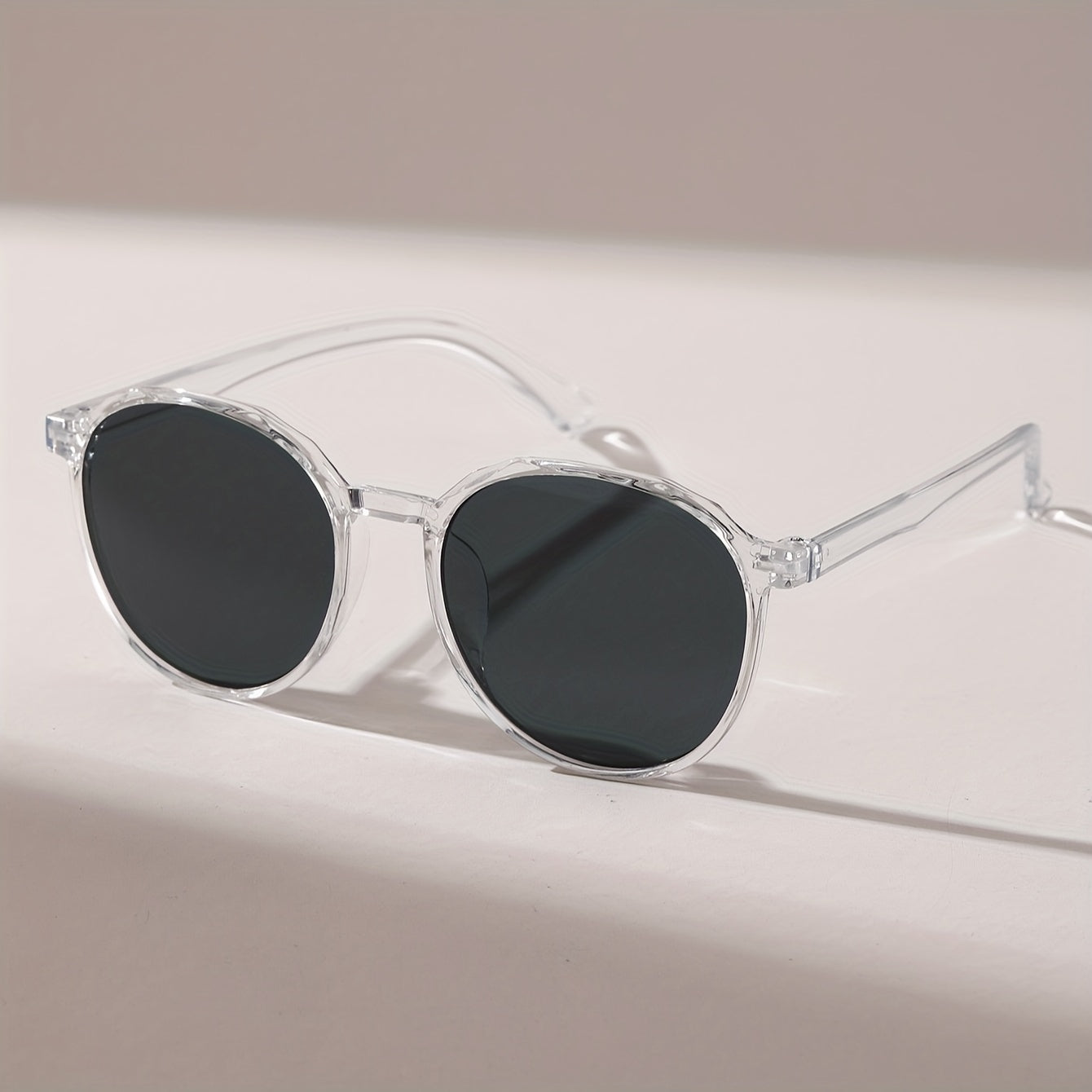Black Round Frame Classic Casual Sunshade Eyewear