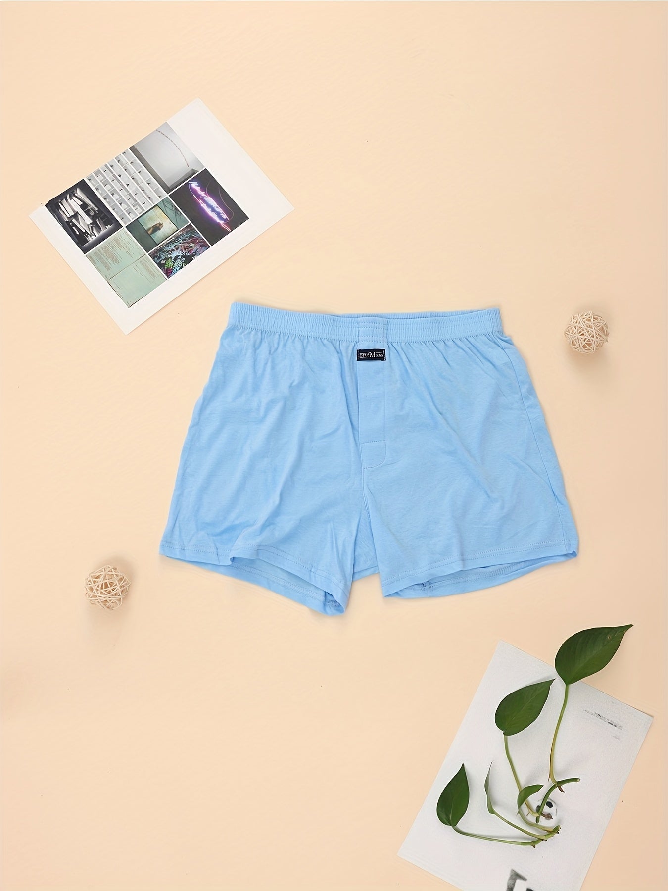 Men's Cotton Home Loose High Waist Deep Crotch Underwear Pajama Pants